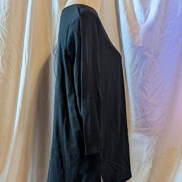 🆕NWT CAROLYN TAYLOR BLACK LONG SLEEVE TUNIC - Picture 8 of 12